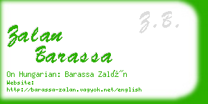 zalan barassa business card